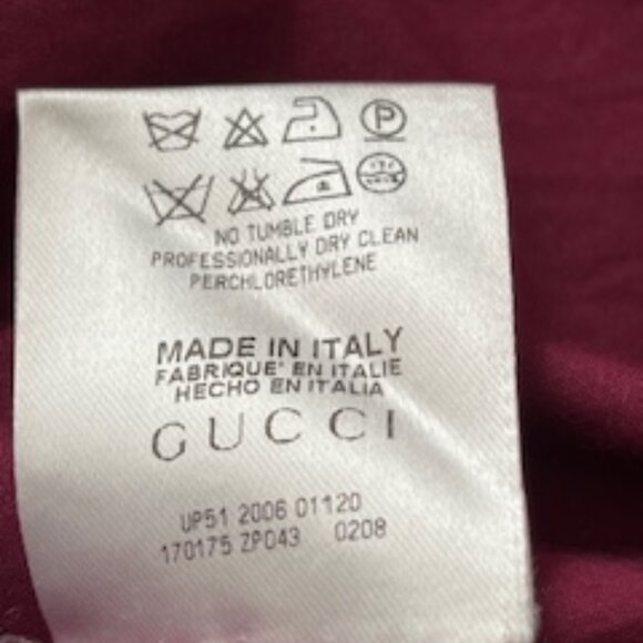 Gucci Blouse in burgundy color, Size 40, Made in Italy - Picture 8 of 9